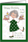 Humorous Happy Birthday for Aunt Bad for your Waistline card