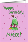 Little Alligator Girl Happy Birthday for Niece card