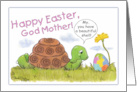 Happy Easter for Godmother Turtle Admires Easter Egg card