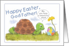 Turtle Admires Easter Egg Happy Easter Godfather card