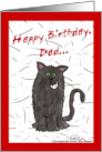 Shedding Cat Humor Happy Birthday for Dad card