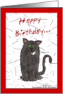 Shedding Cat Humor Happy Birthday card