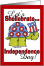 Turtle Shellebrate Independence Day-4th of July Invitation card