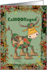 Cammie Bull Happy Birthday for Father-in-law Bull Wearing Camouflage card