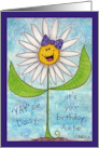 ’YAY’sie Daisy Happy Birthday for Auntie card