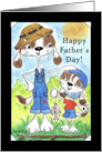 Happy Father’s Day Father and Son Dogs Fishing Day card