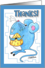 Mouse with Cheese-Thank You card