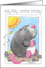 Holy Moly Another Birthday Praying Mole Happy Birthday card