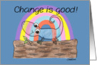 Encouragement-Rainbow Chameleon-Change is Good card