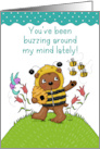 Thinking of You Bear Dressed as Bee with Beehive card