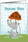 Thank You Mouse with Mushroom Umbrella card