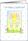 The Bunny Hop Happy Anniversary to the Couple card