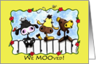 We Moved Three Cows Mooing New Home or Address card