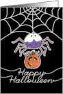 Happy Halloween Spider with Jack O’ Lantern card