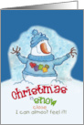 Merry Christmas Snowman Christmas is Snow Close Wordplay card