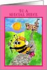 Happy Birthday for Niece Bee Princess card