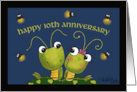10th Anniversary Grasshopper Couple with Lightning Bugs card