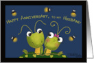 Happy Anniversary to Husband Grasshopper Couple card