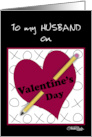 Happy Valentine’s Day to Husband Pencil and Heart card