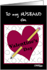 Happy Valentine’s Day to Husband Pencil and Heart card