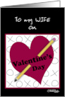 Happy Valentine’s Day to Wife Pencil and Heart card