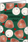 Happy Valentine’s Day Baseball and Glove Characters card