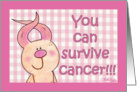 Get Well-cancer survivor-The Hairless Hare card