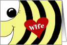 Happy Anniversary for Wife Bee with Heart card