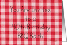 40th Birthday BBQ Invitation card