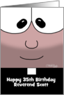 Customizable Happy 35th Birthday for younger Minister Reverend Scott card