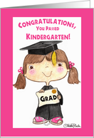 Congratulations Little Kindergarten Graduate Girl card