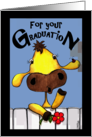 Cow Over Fence Graduation Money Congratulations Graduate card