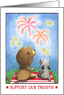 Lion and Lamb at Fireworks-Suppor Our Troops card