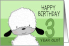 Cute Sheep Happy 3rd Birthday card