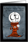 Primitive Skull Boy Halloween Party Invitation Sweet Tooth card