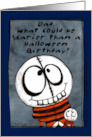 Primitive Skull Boy Humorous Halloween Birthday for Dad card