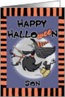 Happy Halloween to Son Witch Says Wee card