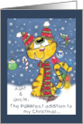 Merry Christmas for Aunt and Uncle Decorated Cat card