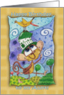 Happy Birthday for Aunt Funky Monkey and Banana Bird card