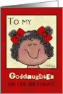 Happy Birthday to Goddaughter Little Girl with Bows card