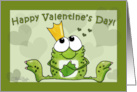 Happy Valentine’s Day Frog Prince card