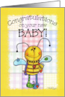 Congratulations on your New Baby Primitive Bee card