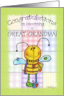 Congratulations on Becoming a Great Grandma Primitive Bee card