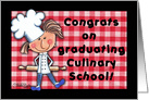 Congratulations for Culinary School Graduate,Fem Chef with Rolling Pin card