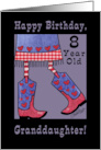 Happy 8th Birthday for Granddaughter Cowgirl card