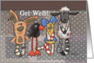 Get Well from Group Primitive Animals card