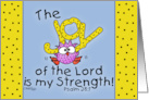 Feel Better The Joy of the Lord scripture Pink Owl card