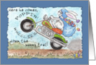 Easter Bunny Poppin’ Wheelies Down the Bunny Trail card