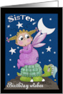 Sister’s Birthday Baby Fairy and Turtle card