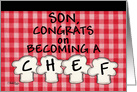 Congratulations on Becoming a Chef for Son -Chef Hats card